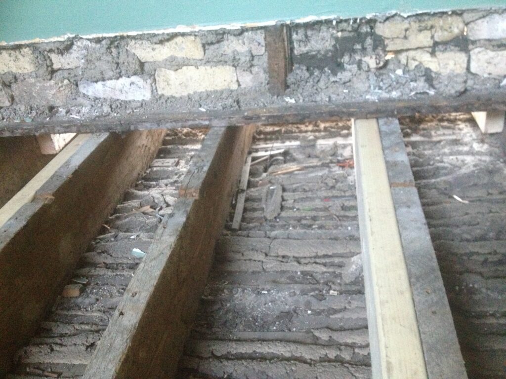 Sloping floors at a protected structure in Dublin 