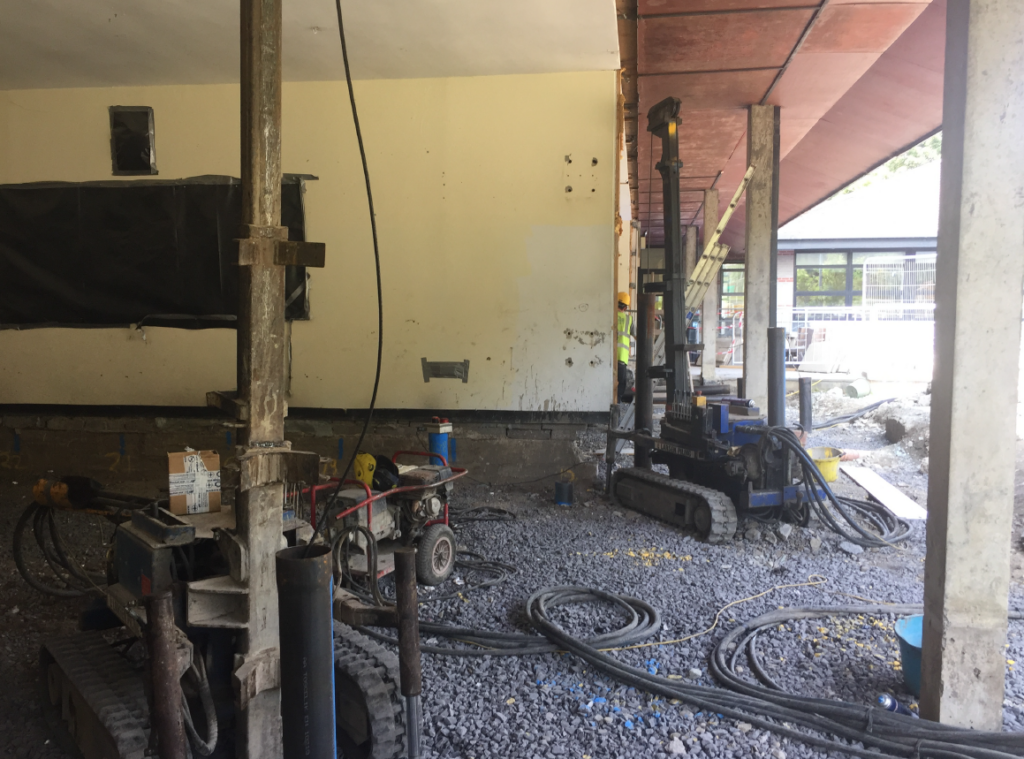 Groundworks in educational facility